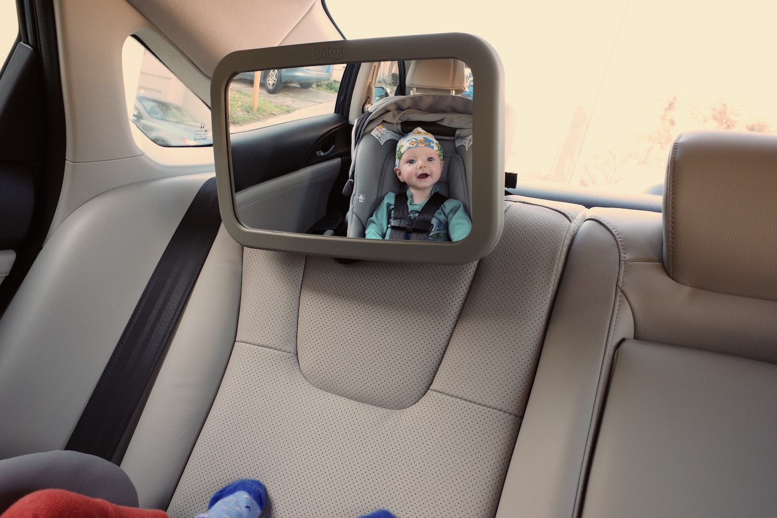 baby in car mirror